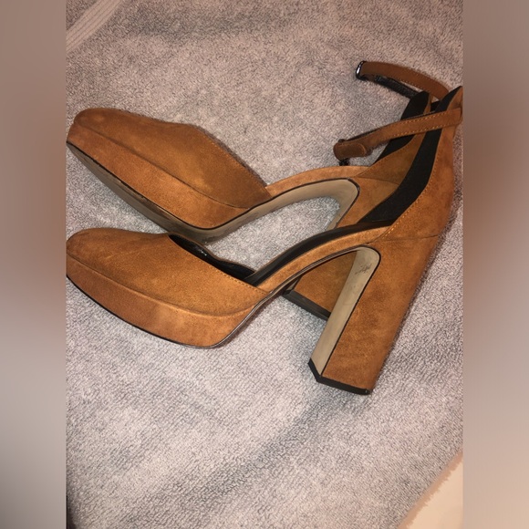 COACH Tan Suede Platform Pumps - Picture 3 of 4